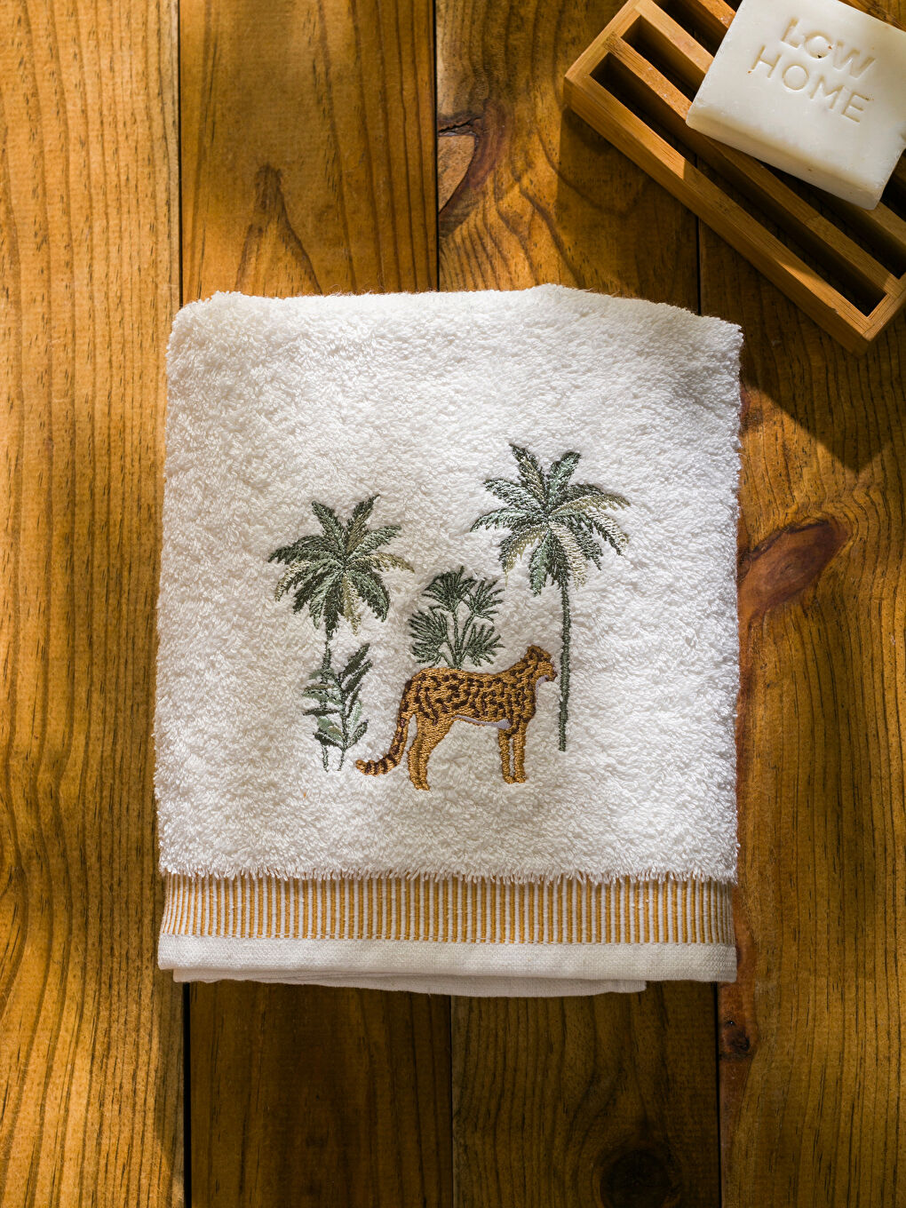 Embroidered Face Towel 50x80 Cm -S4HV99Z8-EEW