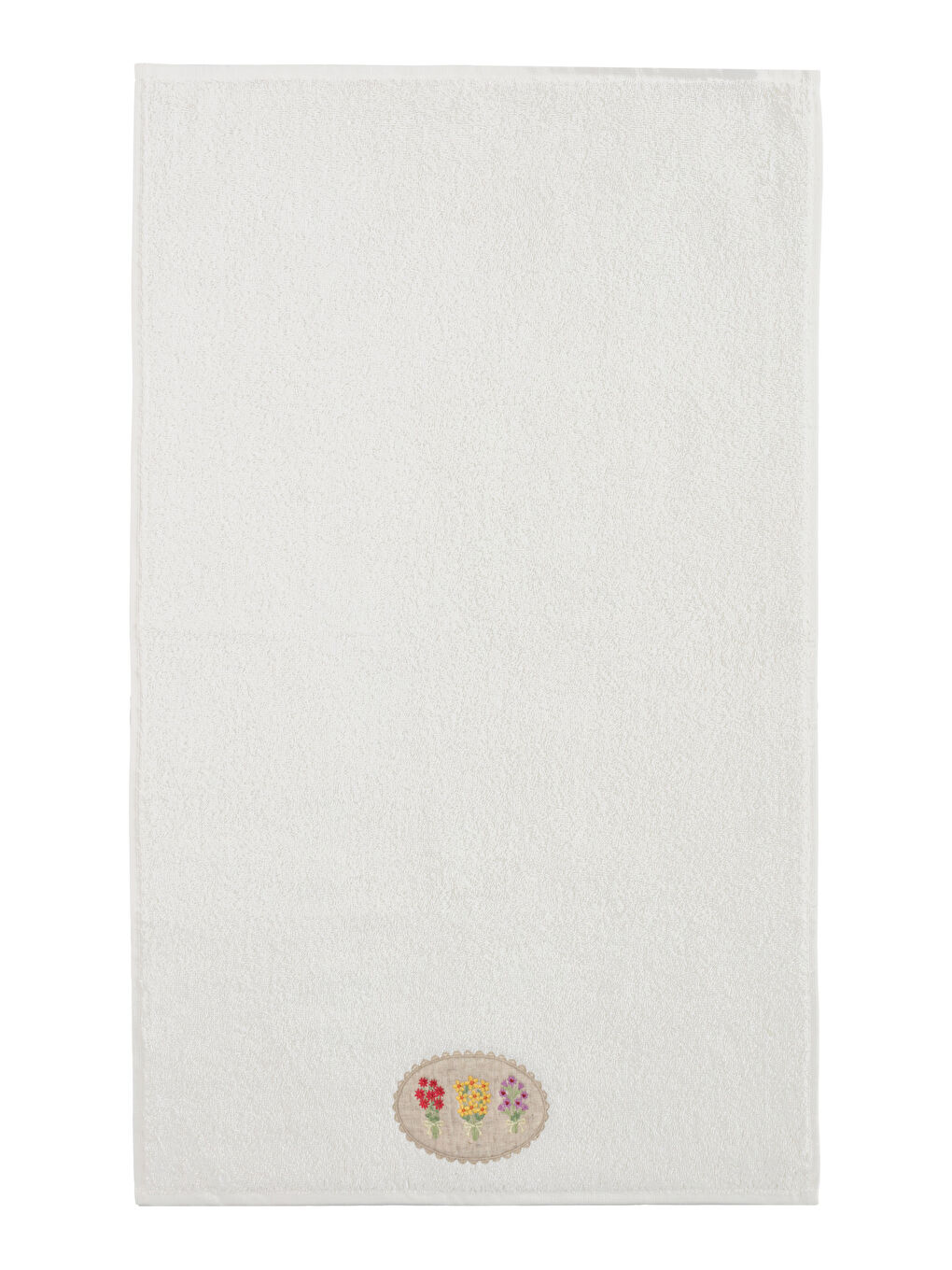 LCW HOME Ekru Çiçek Nakışlı Yüz Havlusu 50x80 cm - 4