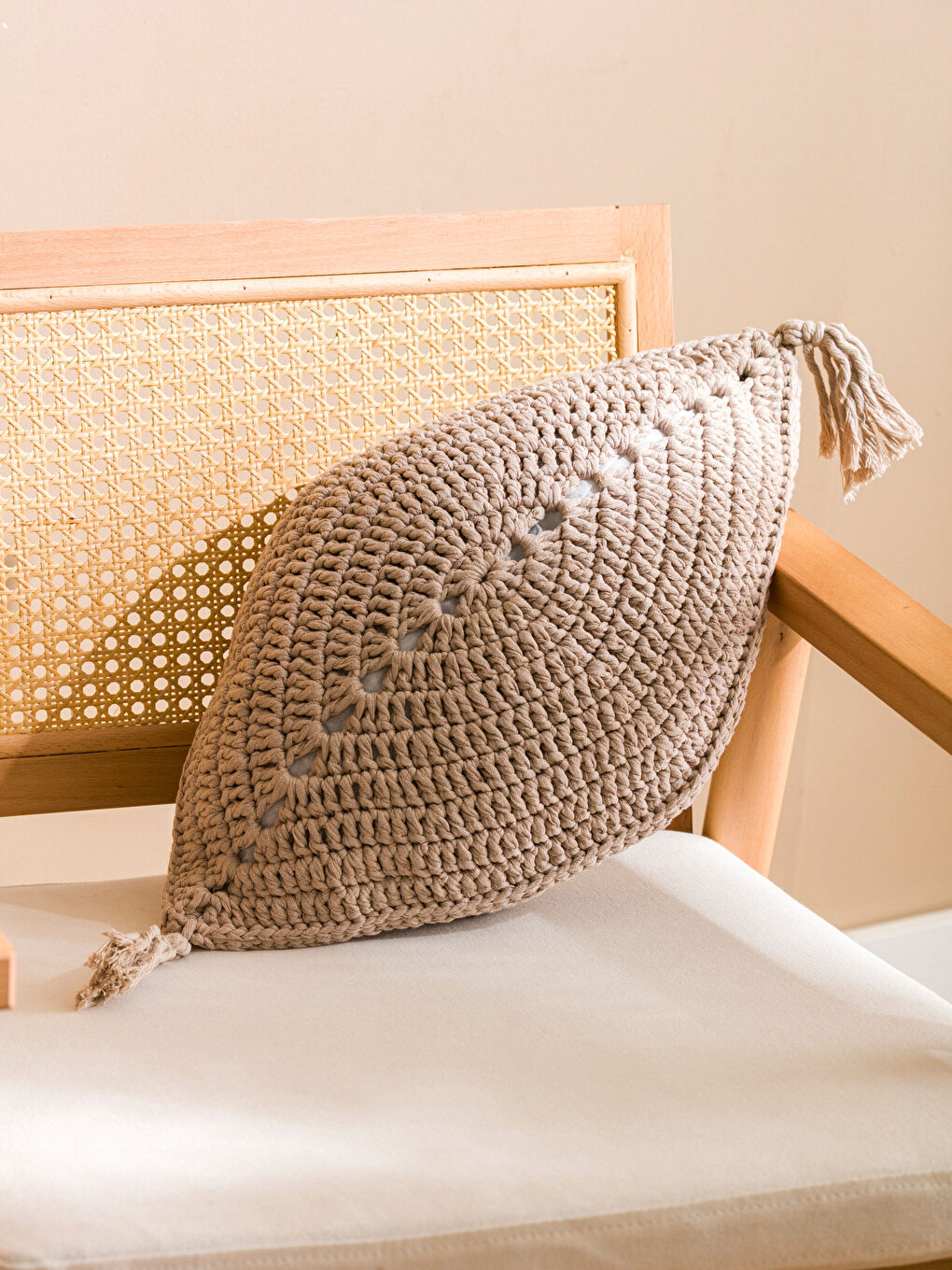 Eye Embroidered Filled Cushion -S4I577Z8-HEG