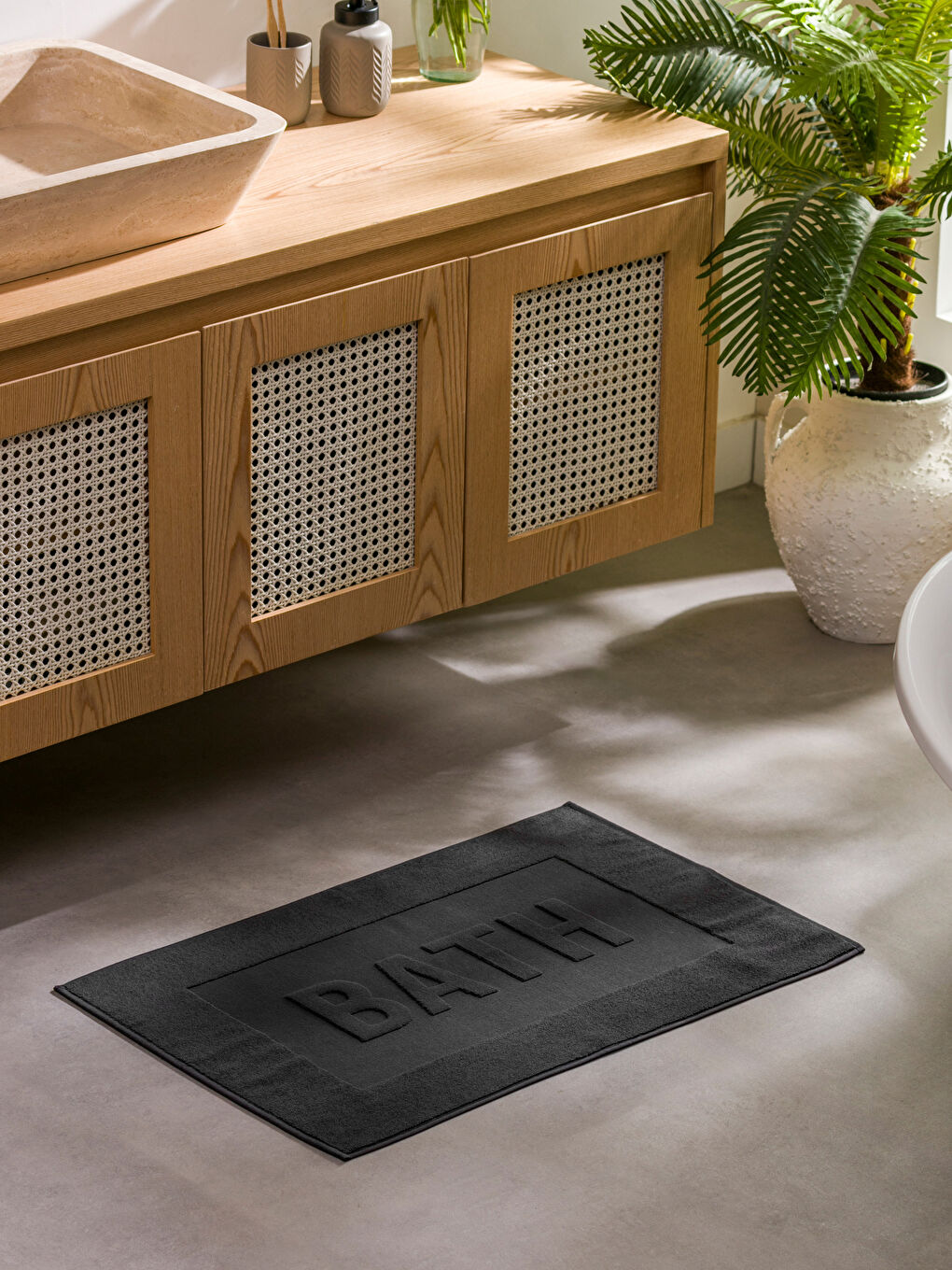 Siyah Desenli Banyo Paspası 50x70 cm