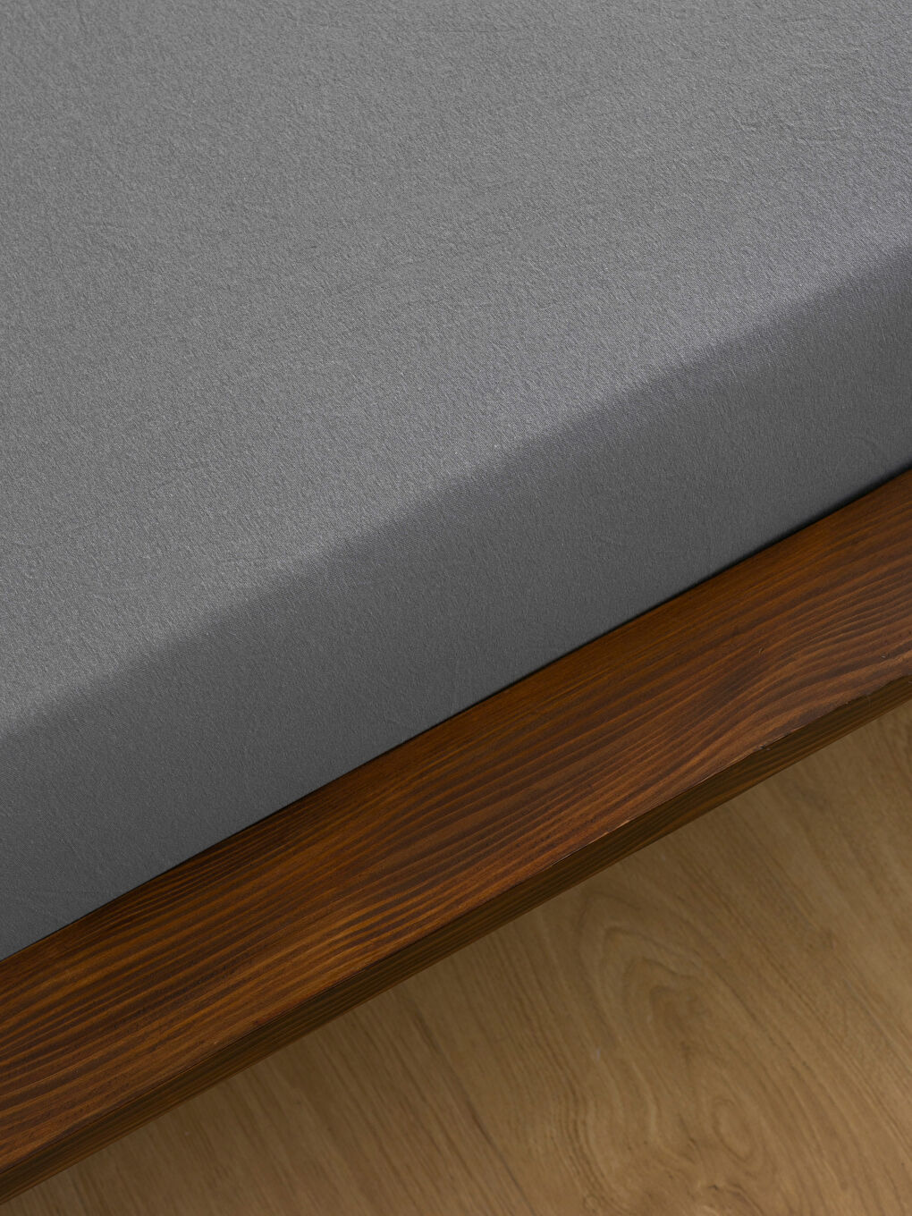 Gri Çift Kişilik Lastikli Battal Boy Çarşaf 180x200x30-1