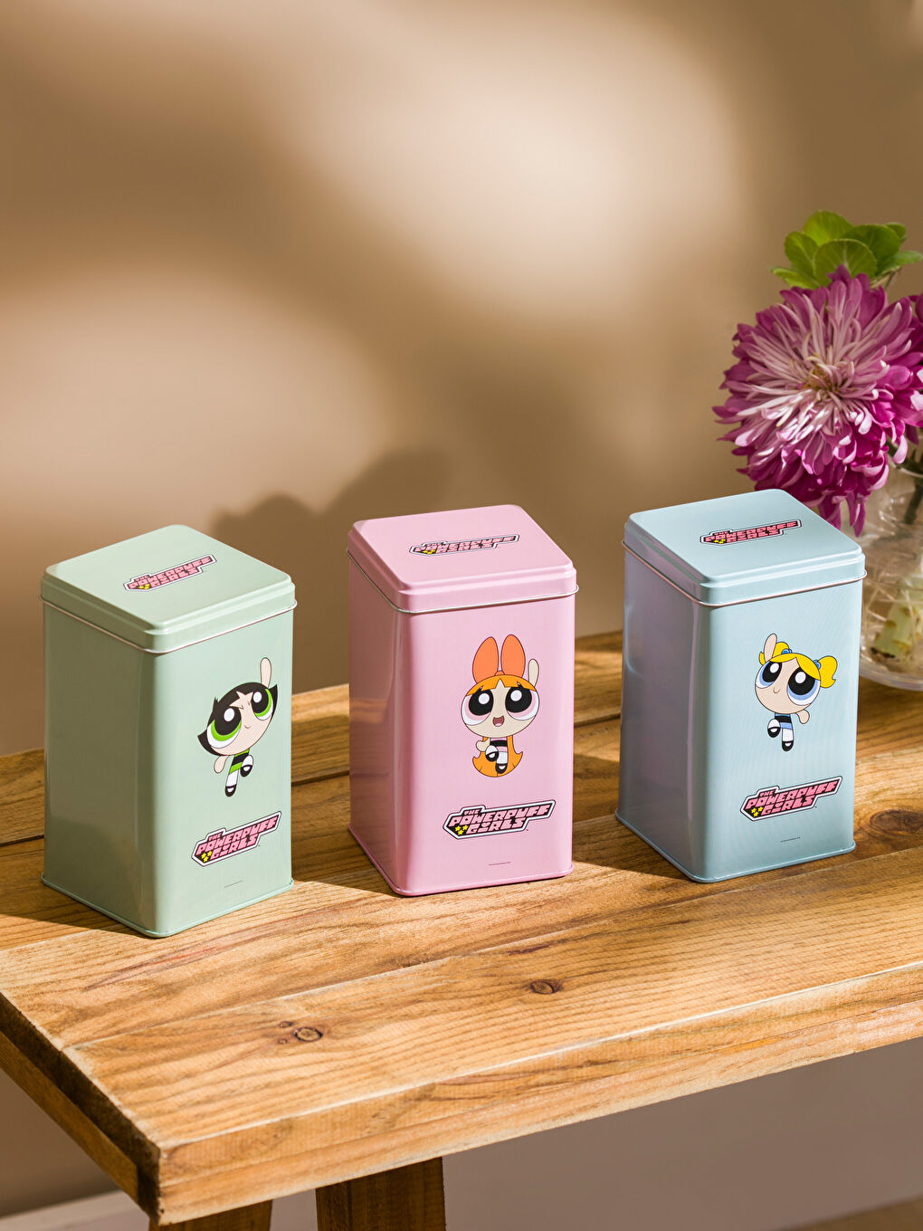 LCW HOME Karışık Baskılı Powerpuff Girls Baskılı Metal Saklama Kabı