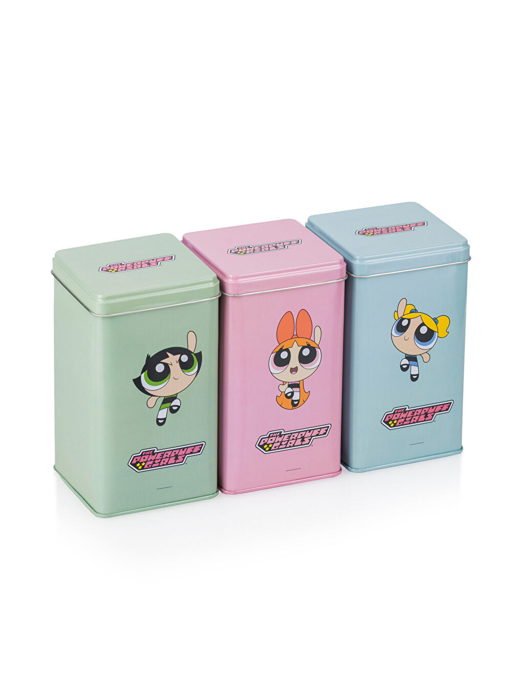 LCW HOME Karışık Baskılı Powerpuff Girls Baskılı Metal Saklama Kabı - 3