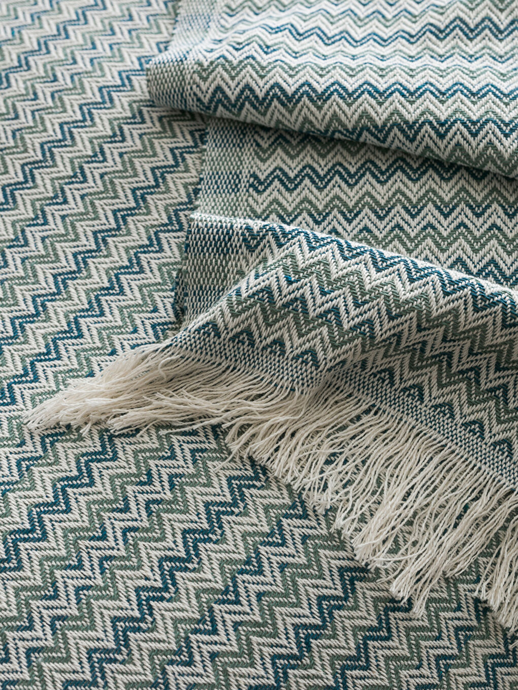 Mavi Desenli Çift Kişilik Pike 180x230 cm-2