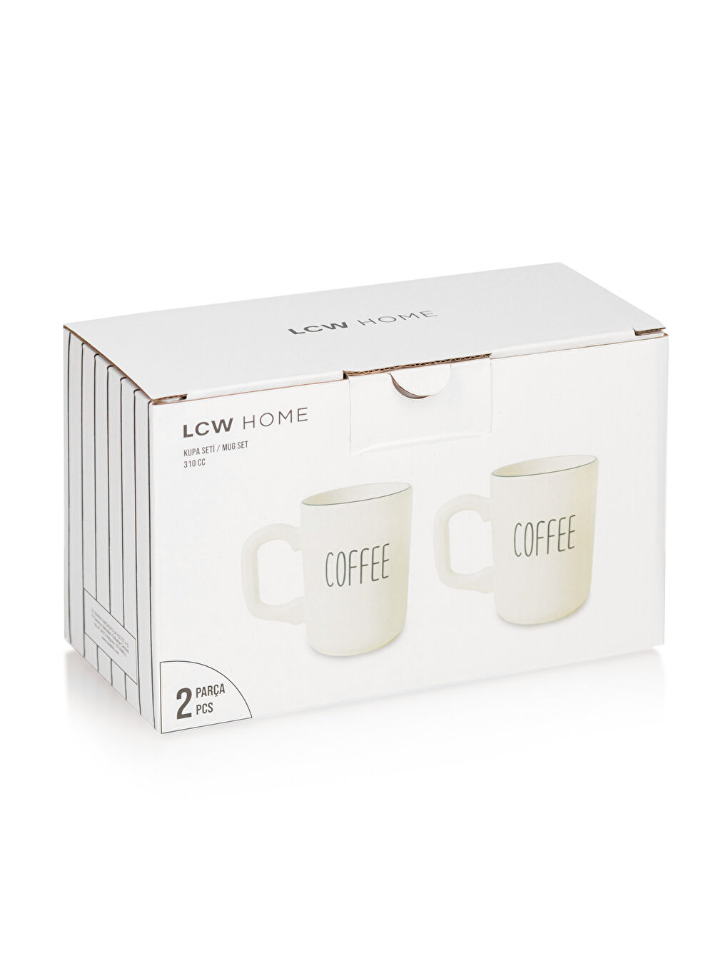 Siyah Baskılı Seramik Kupa 2'li 310 ml-3