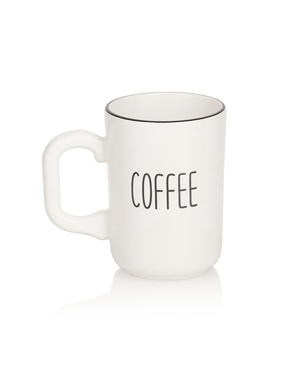 Siyah Baskılı Seramik Kupa 2'li 310 ml-4