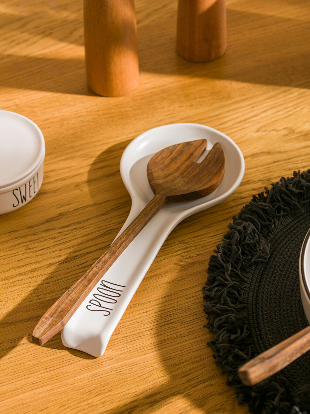 Siyah Seramik Kaşıklık 28 cm