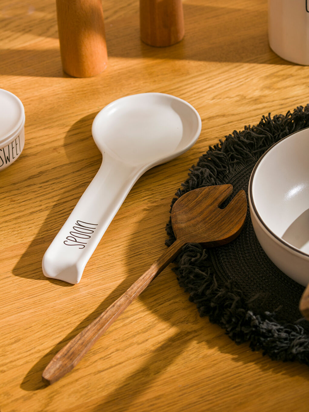 Siyah Seramik Kaşıklık 28 cm-1