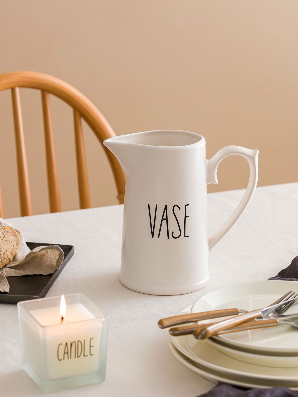 Siyah Baskılı Seramik Vazo-1