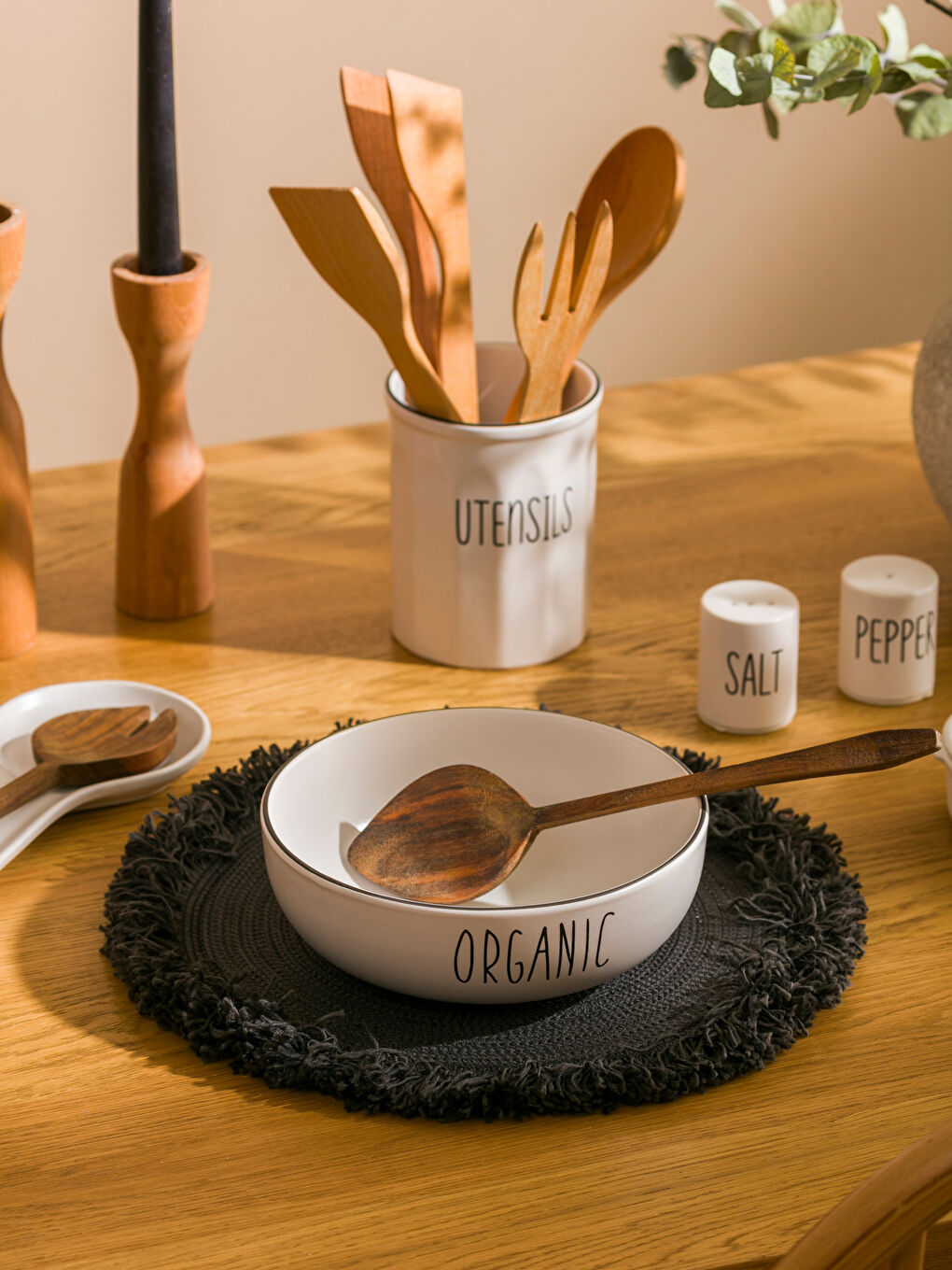 Printed Ceramic Salad Bowl 20 cm