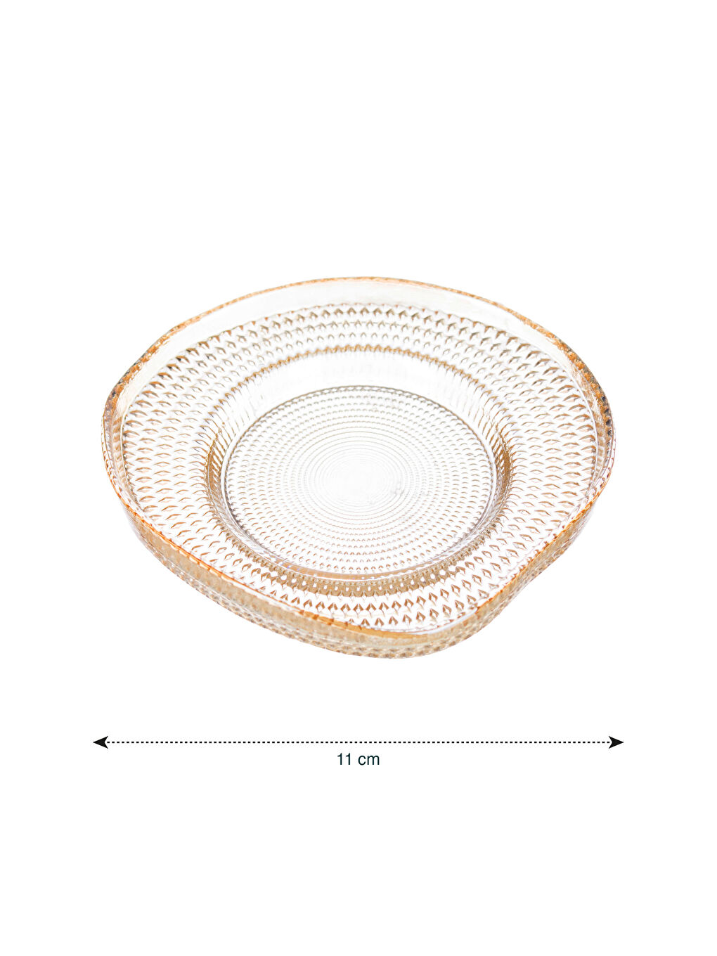 Sarı Cam Çay Tabağı 6'lı 11 cm-4