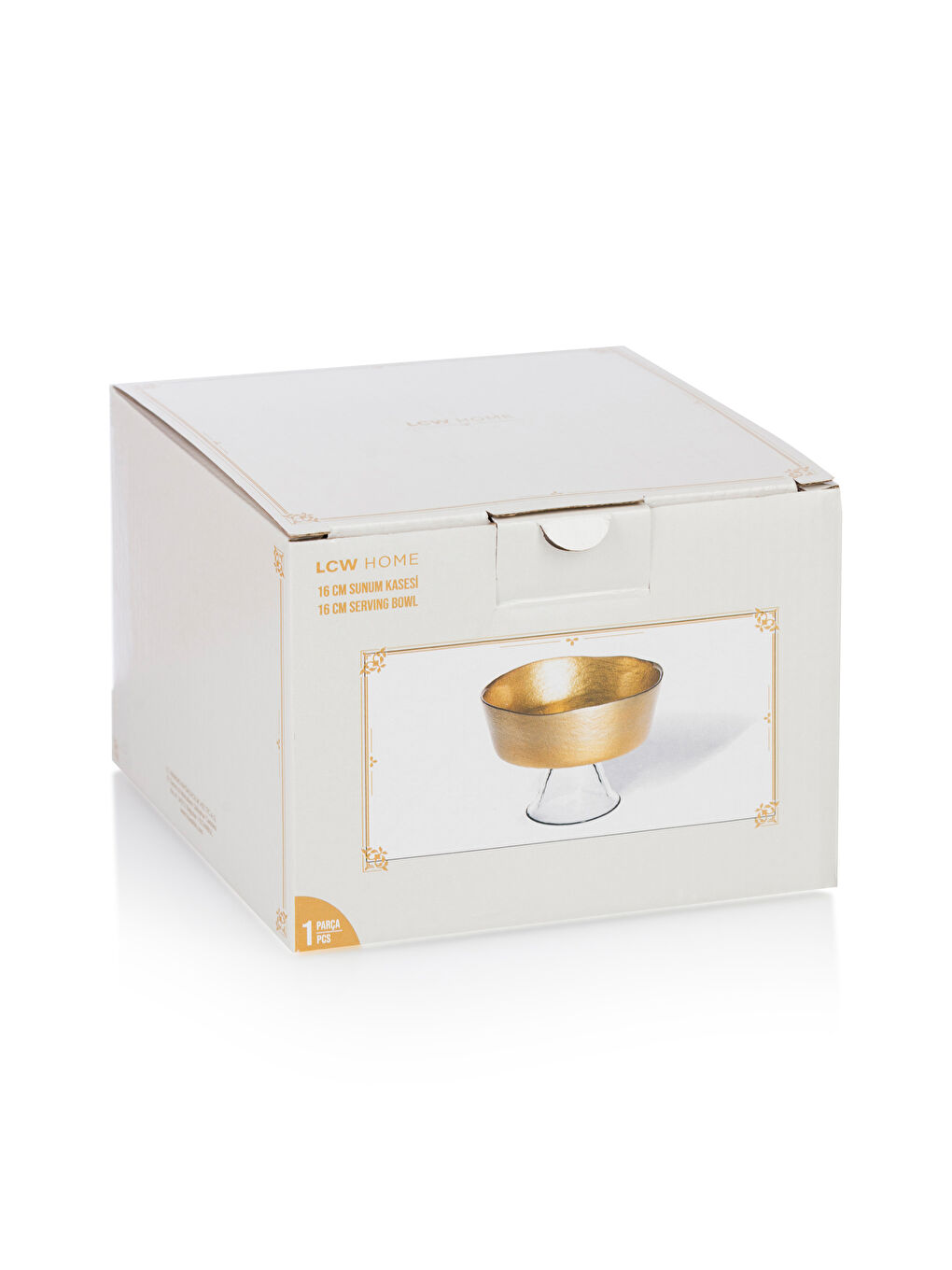 Sarı Cam Ayaklı Sunumluk 16 cm-4