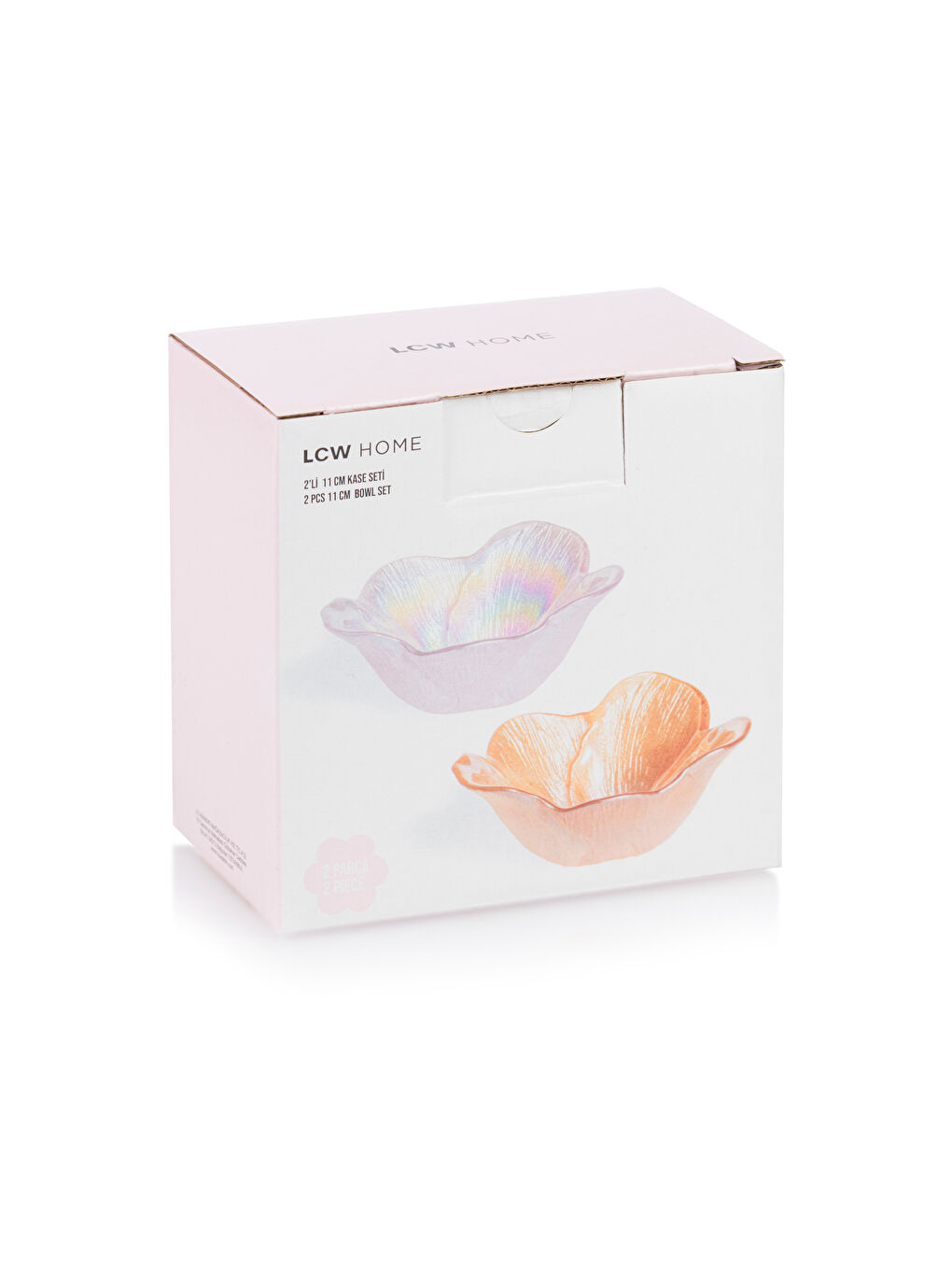 Pembe Çiçek Figürlü Çerezlik 2'li 11 cm-3