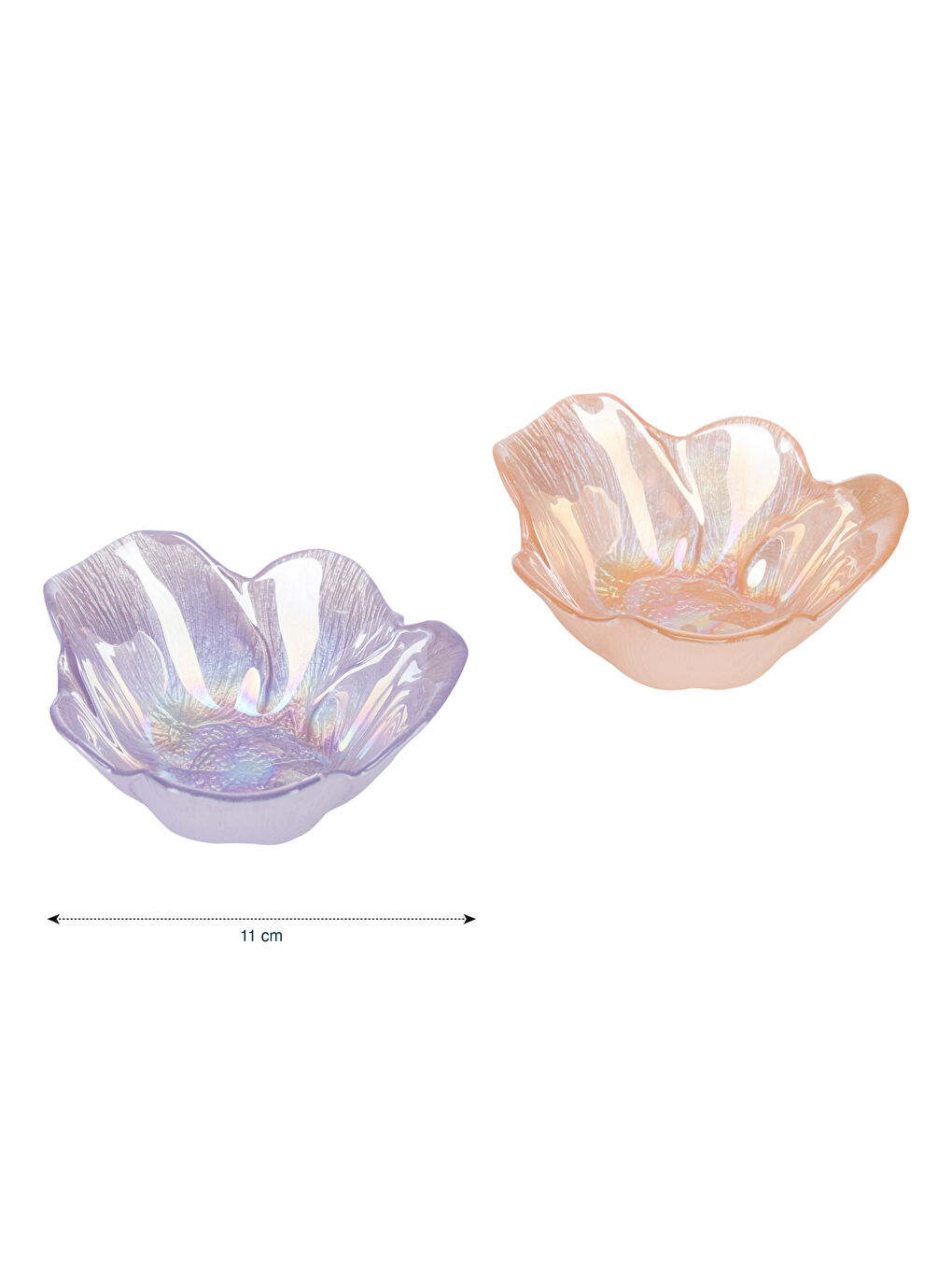 Pembe Çiçek Figürlü Çerezlik 2'li 11 cm-4