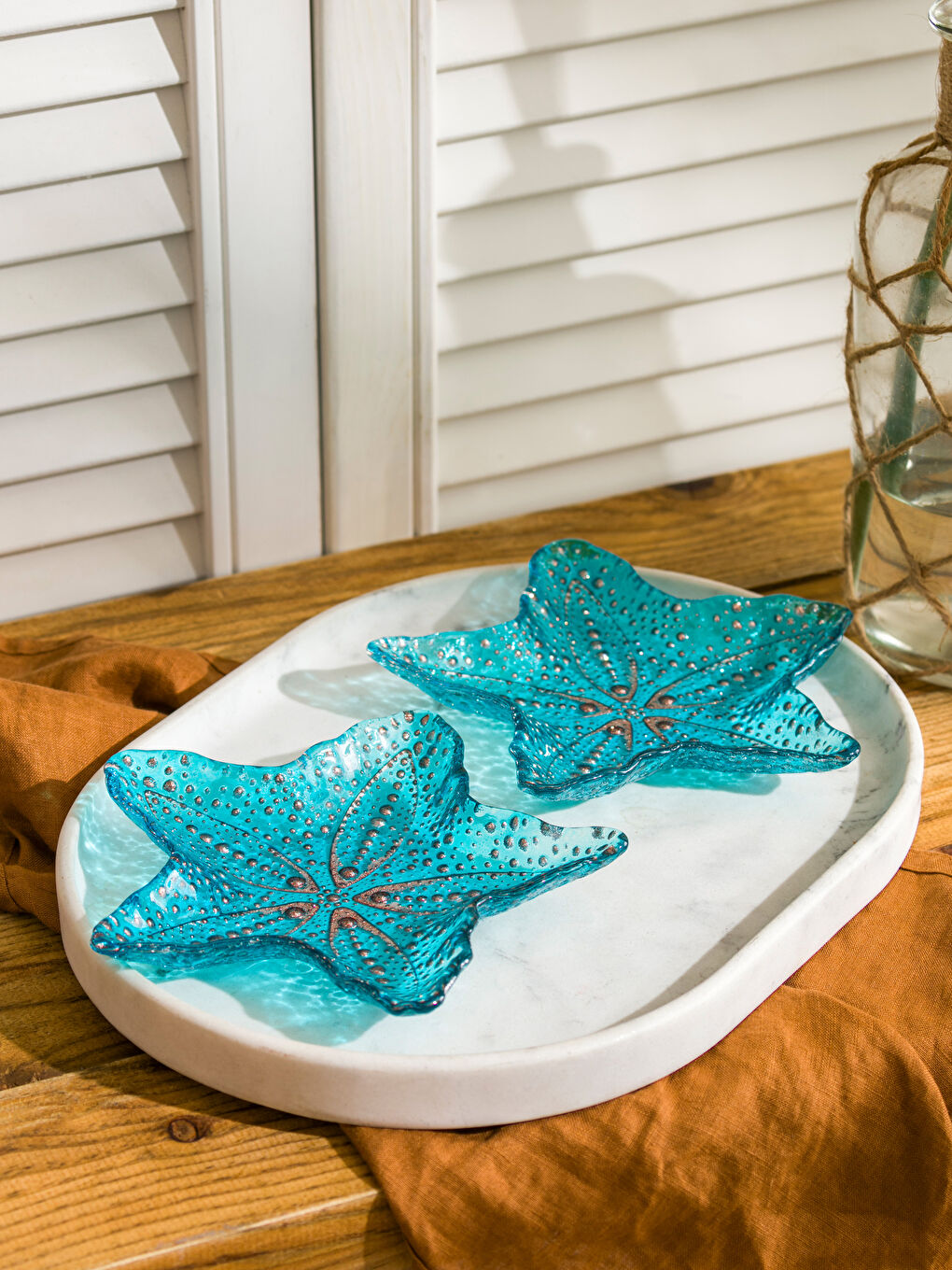 Mavi Deniz Yıldızı Figürlü Çerezlik 2'li