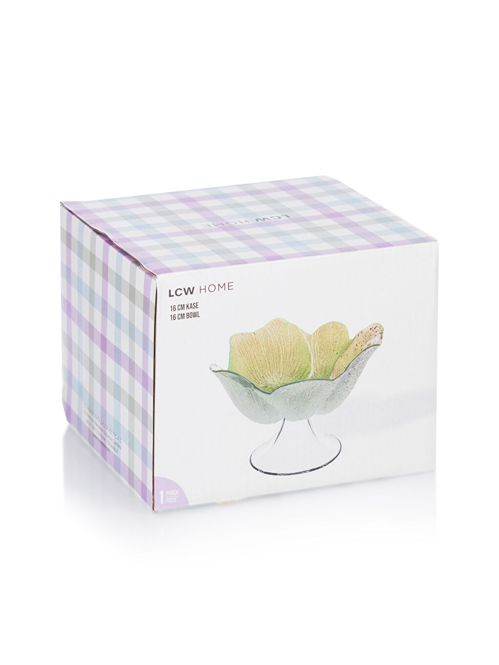 Turkuaz Ayaklı Cam Sunumluk 16 cm-3