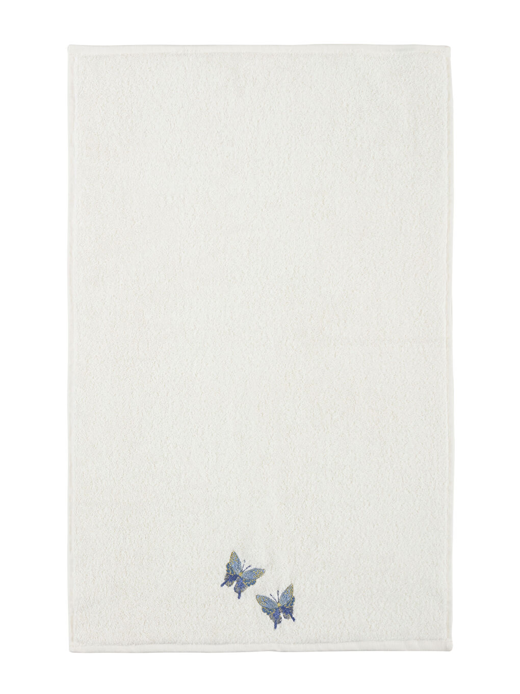 LCW HOME Ekru Kelebek Nakışlı Yüz Havlusu 50x80 cm - 4