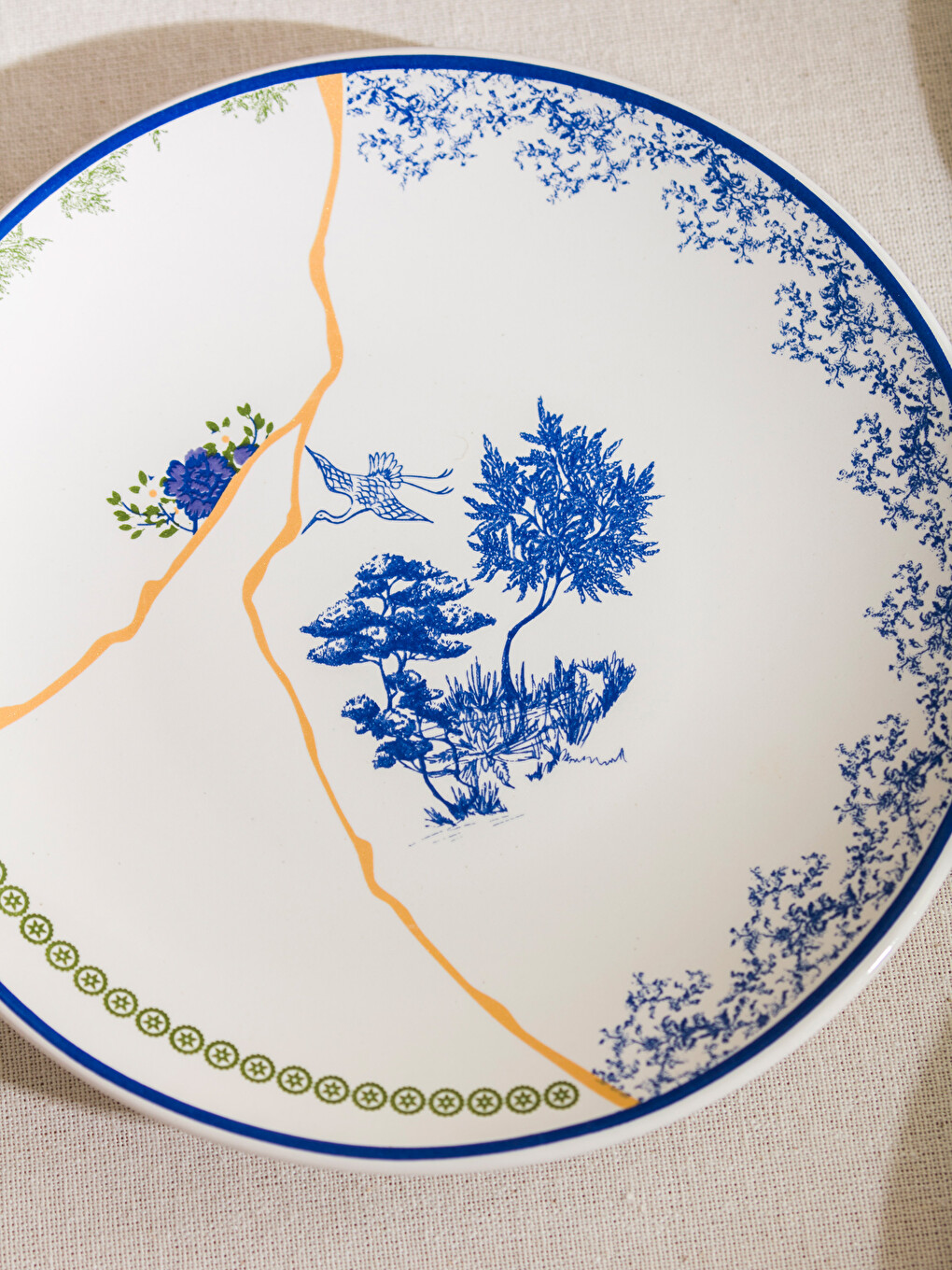 Printed Ceramic Cake Plate 4-pack 20 cm-2