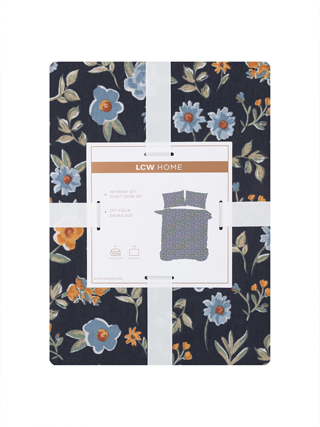Karışık Çiçek Desenli Çift Kişilik Nevresim Seti-6