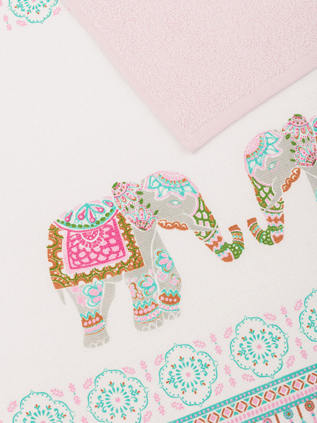 Karışık Fil Baskılı Kurulama Bezi 2'li 40x50 cm-2
