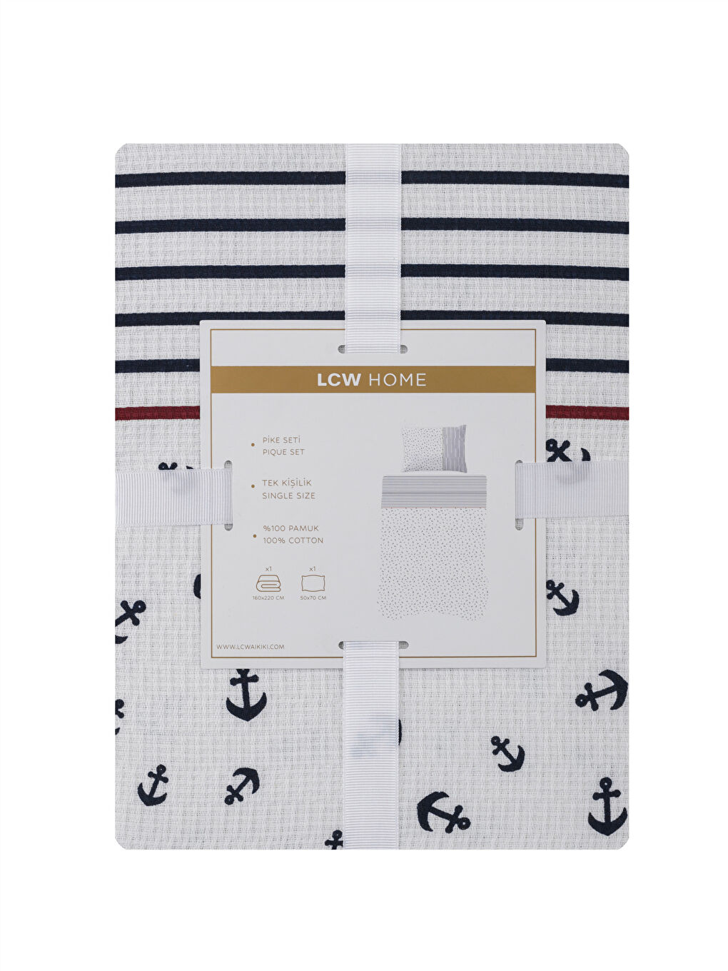 Karışık Desenli Tek Kişilik Pike Seti-6