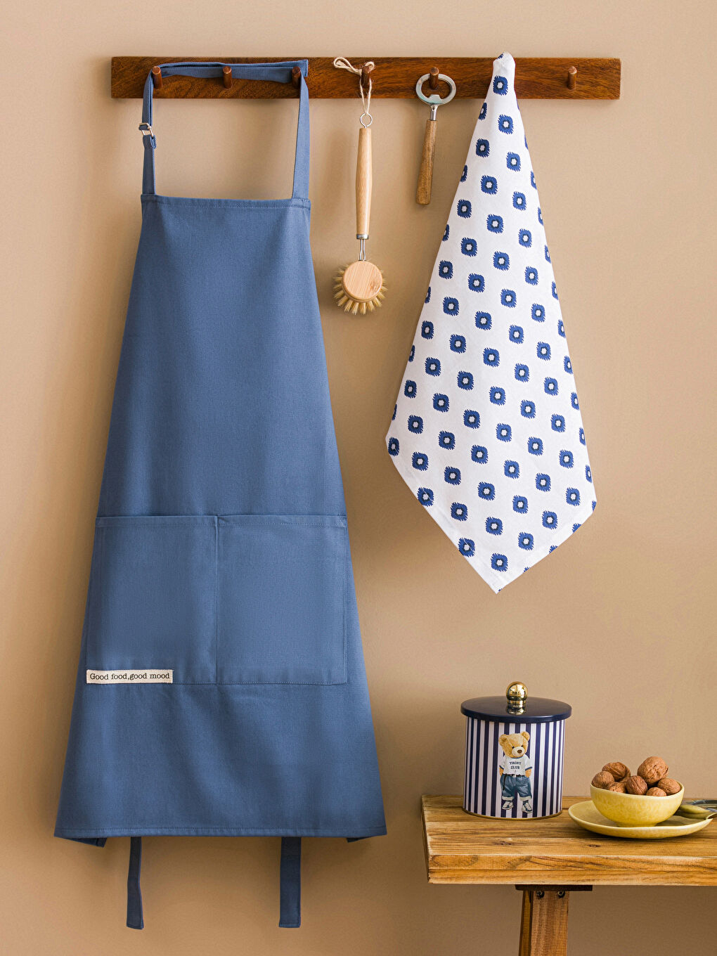 Plain Cotton Kitchen Apron -S4J085Z8-H6C