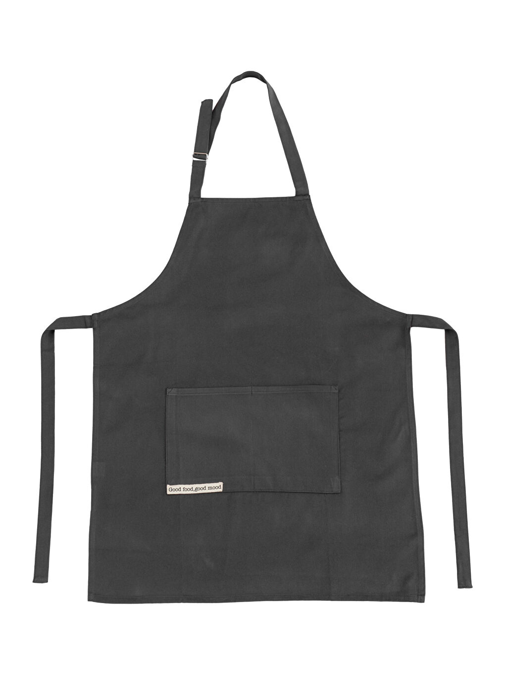 Antrasit Düz Pamuklu Mutfak Önlüğü-4