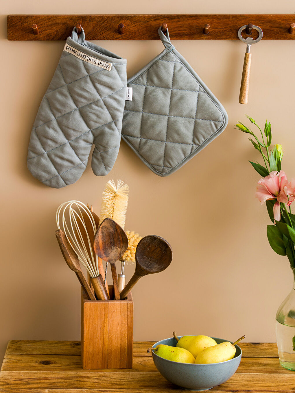 Patterned Oven Mitt Set 2 Pack -S4J171Z8-S3L