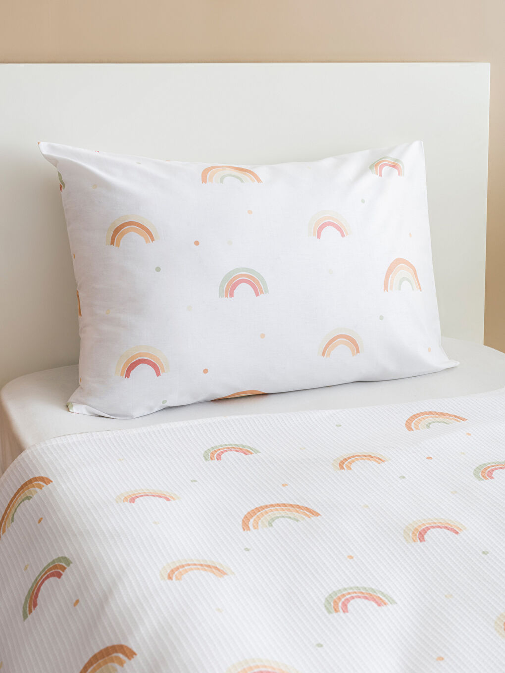 Karışık Desenli Tek Kişilik Pike Seti-2