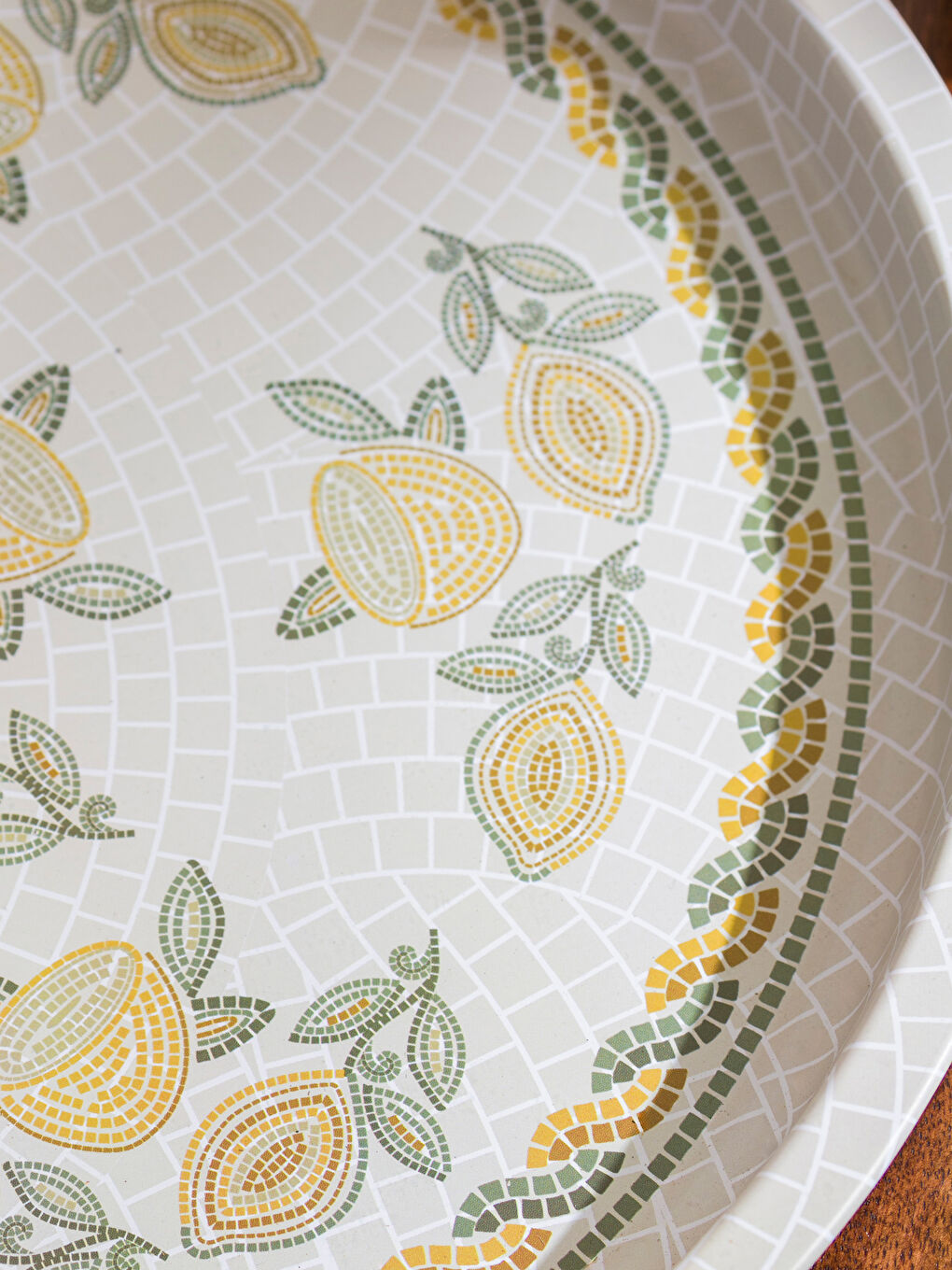 Karışık Baskılı Metal Tepsi 34 cm-2