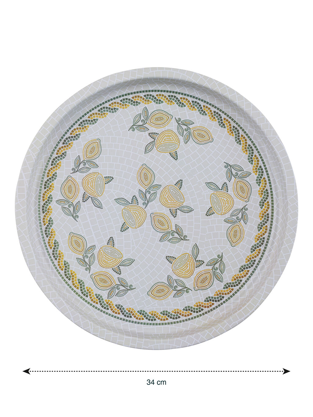 Karışık Baskılı Metal Tepsi 34 cm-3