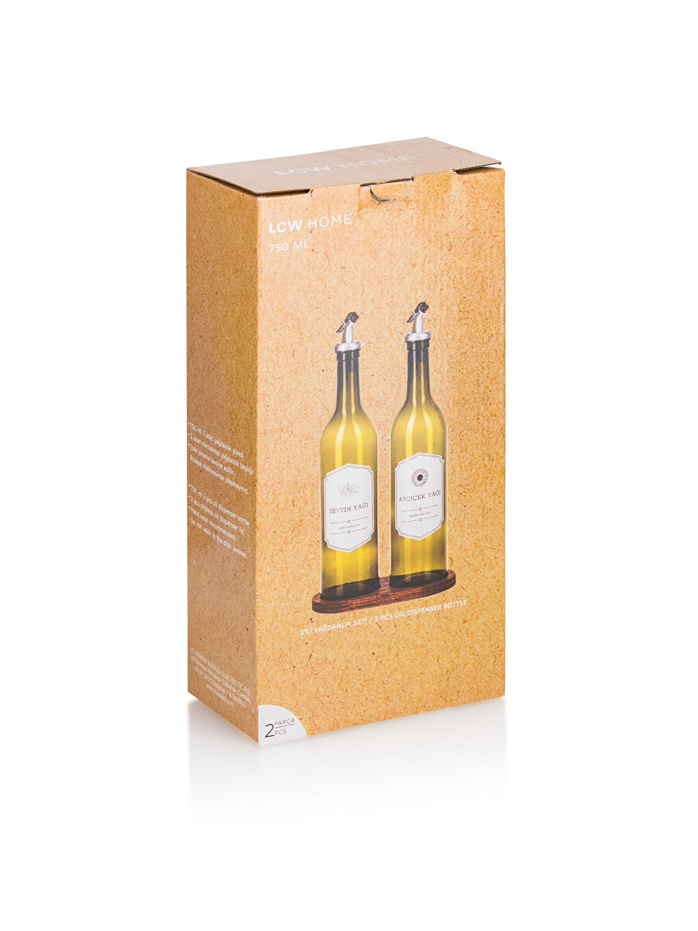 Yeşil Cam Kapaklı Yağdanlık 2'li 750 ml-3