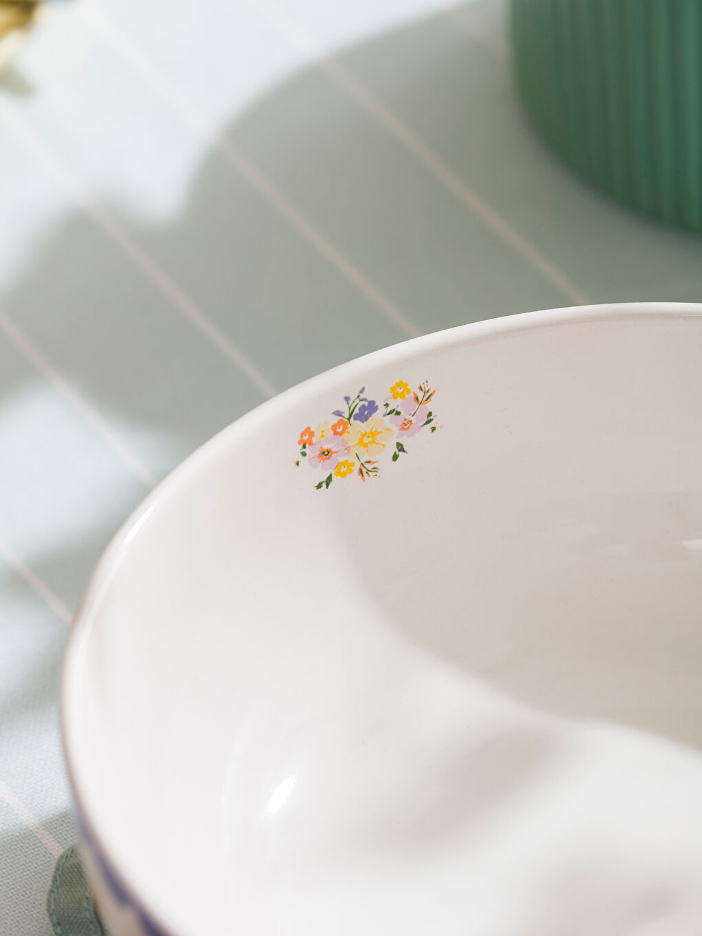 Karışık Baskılı Seramik Salata Kasesi 21 cm-1