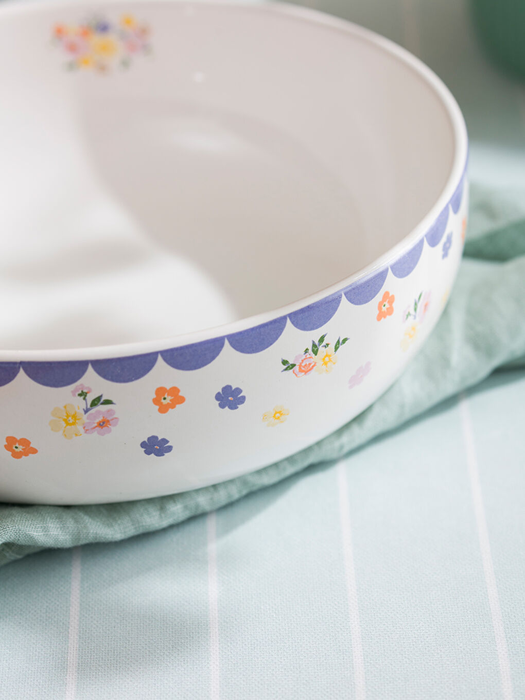 Karışık Baskılı Seramik Salata Kasesi 21 cm-2