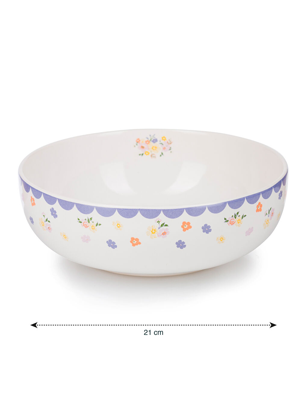 Karışık Baskılı Seramik Salata Kasesi 21 cm-3