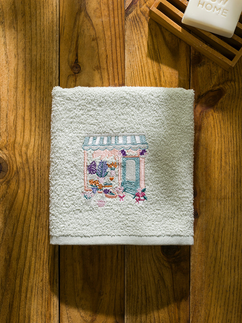 Embroidered Face Towel 50x80 Cm -S4JE38Z8-FLL