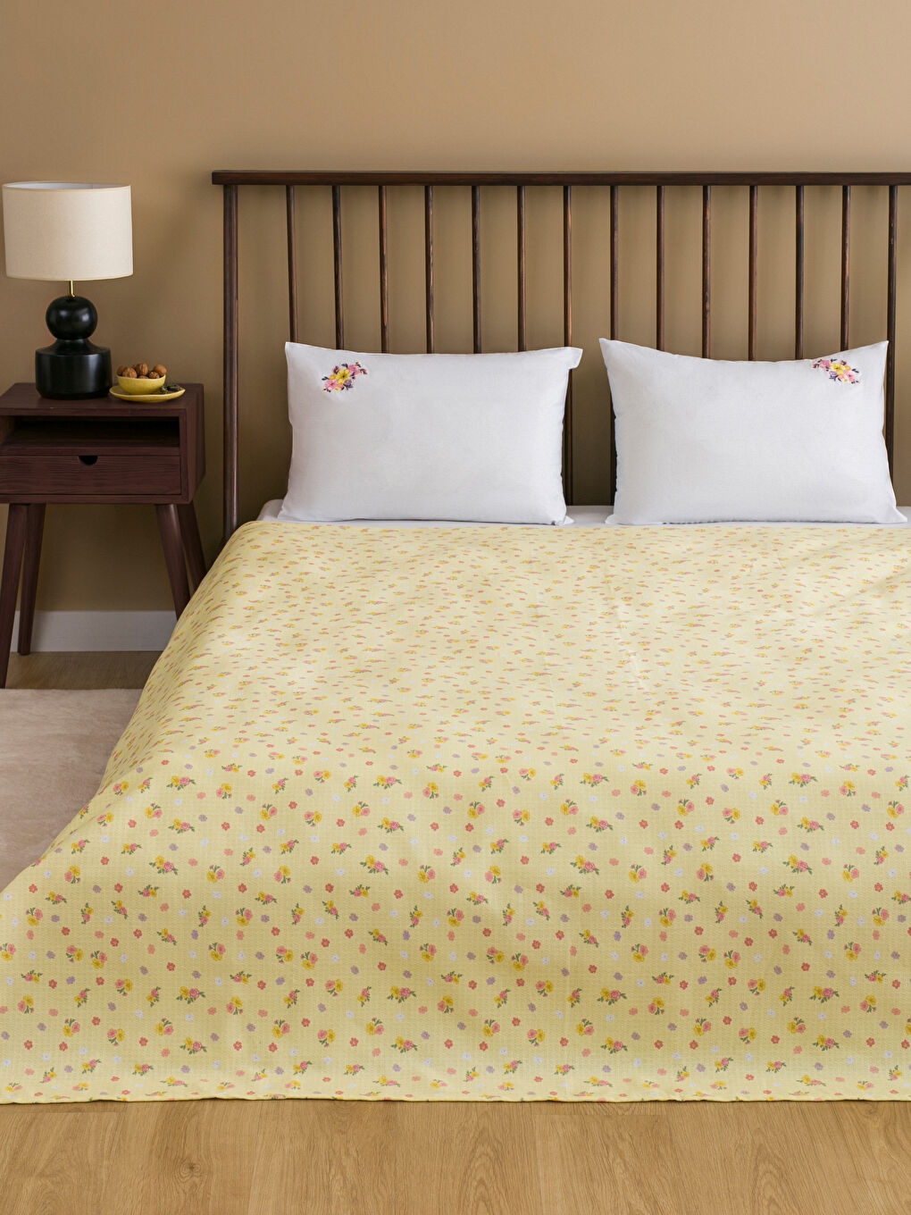 LCW HOME Floral Printed Double Pique Bedspread Set -S4JE94Z8-F9C