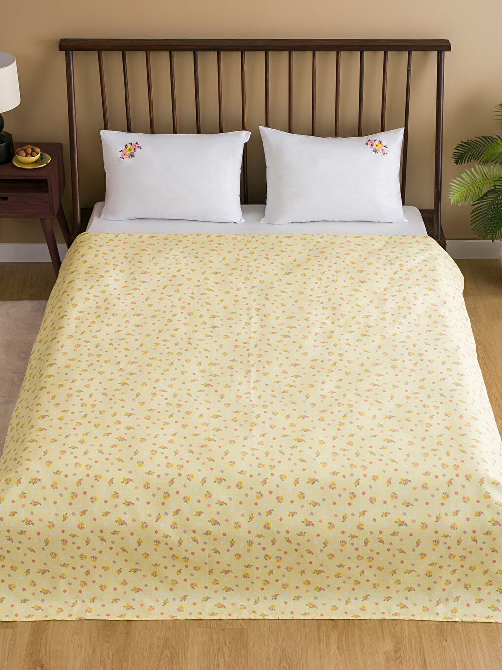 LCW HOME Floral Printed Double Pique Bedspread Set -S4JE94Z8-F9C