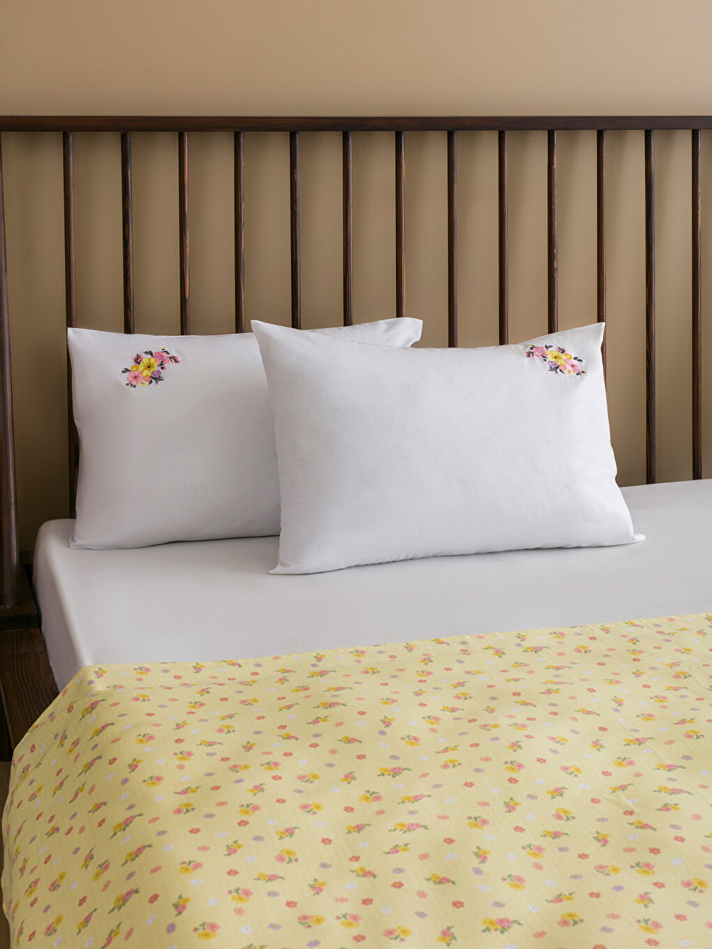 LCW HOME Floral Printed Double Pique Bedspread Set -S4JE94Z8-F9C