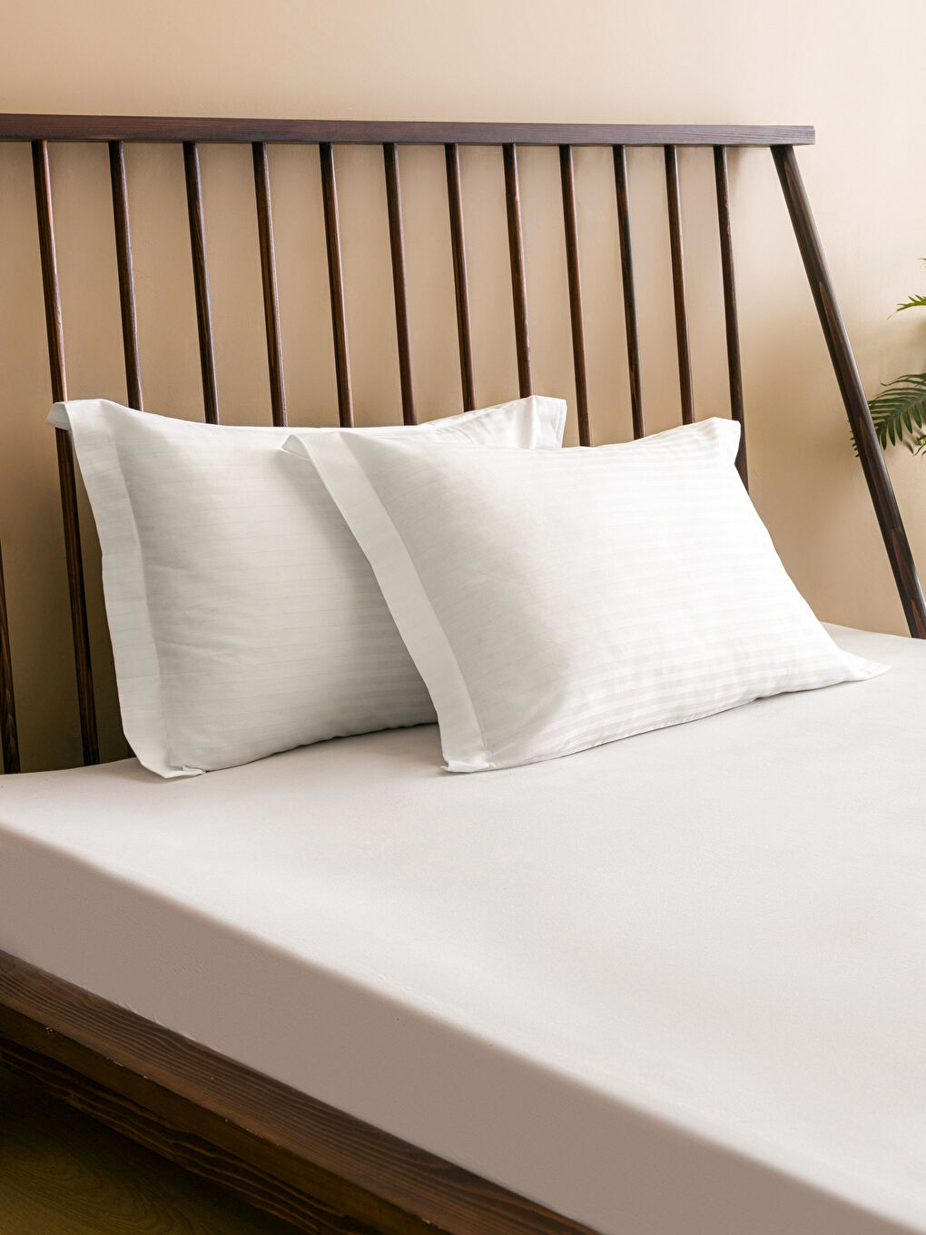 Beyaz Pamuk Yastık Kılıfı 2'li 50x70 cm