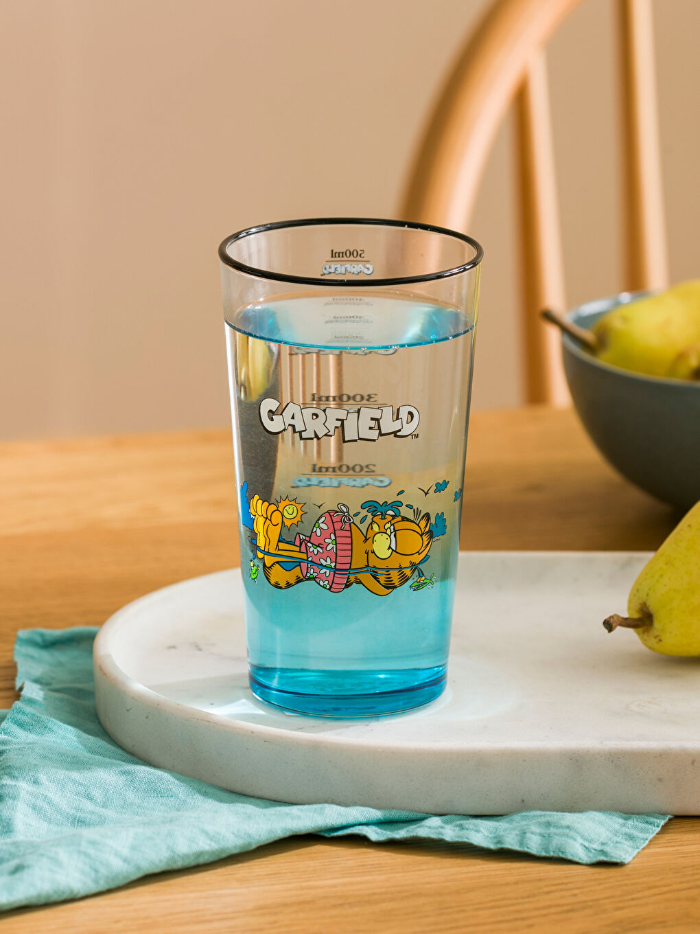 Karışık Garfield Baskılı Cam Bardak 570 ml