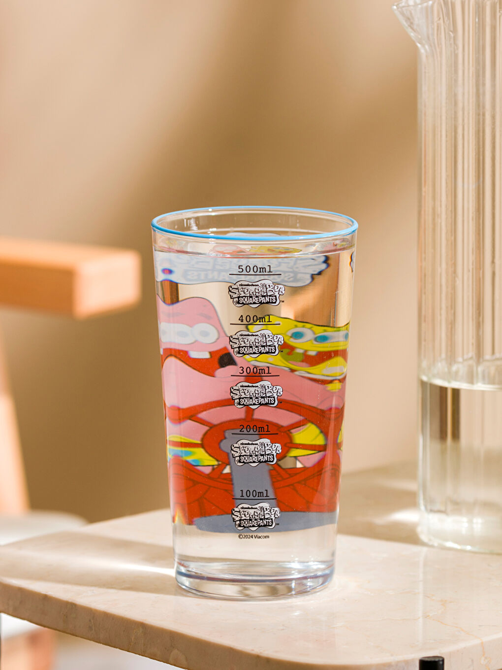 LCW HOME SpongeBob Printed Glass Cup 570 ml -S4JG18Z8-F9C