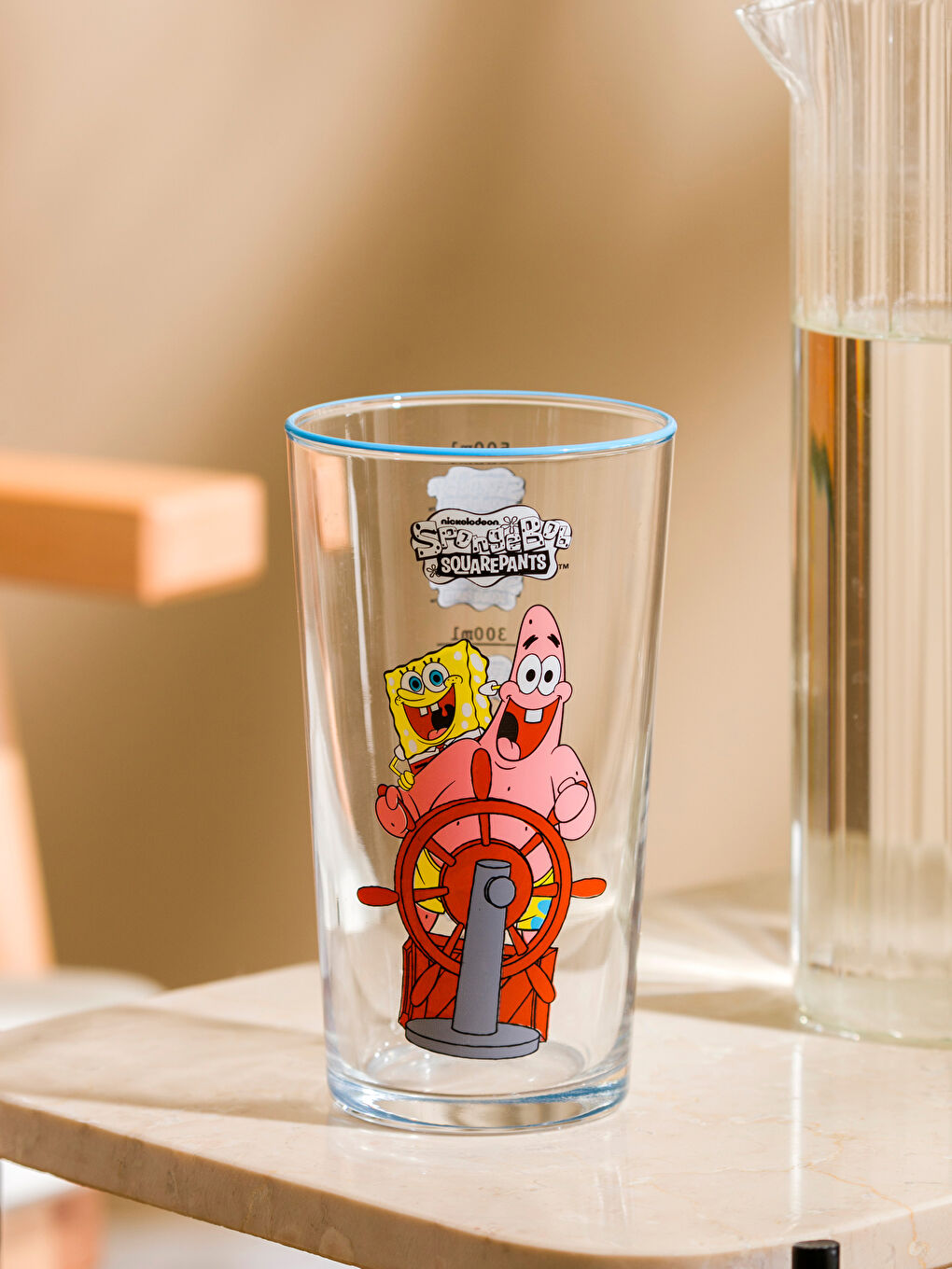 LCW HOME SpongeBob Printed Glass Cup 570 ml -S4JG18Z8-F9C