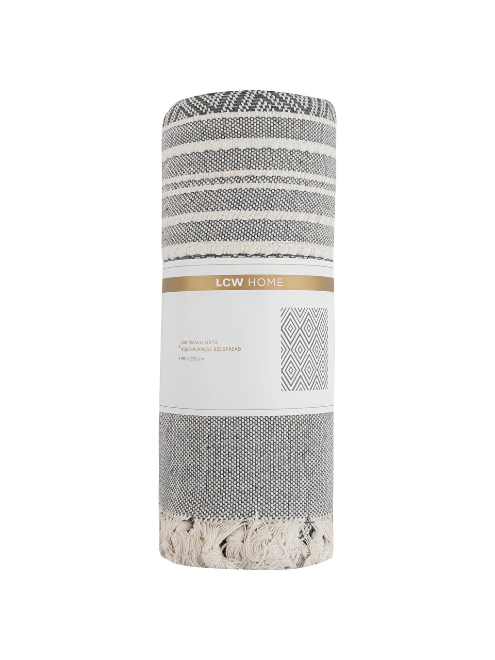 Antrasit Desenli Çift Kişilik Pike 180x230 cm-4