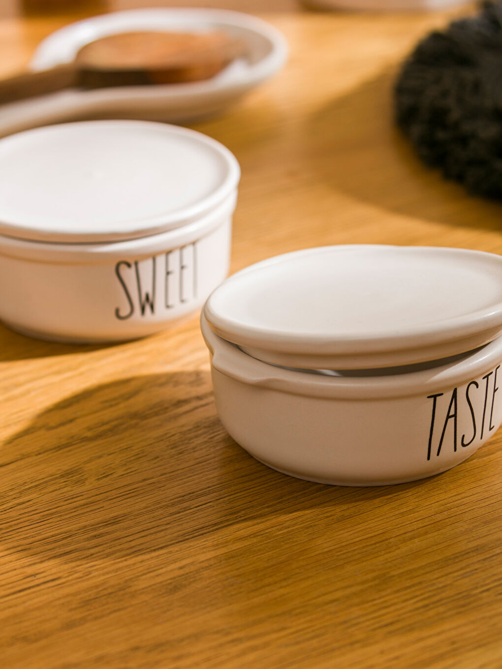 LCW HOME Printed Ceramic Food Storage Container Set 2 Pack -S4JK70Z8-LQJ