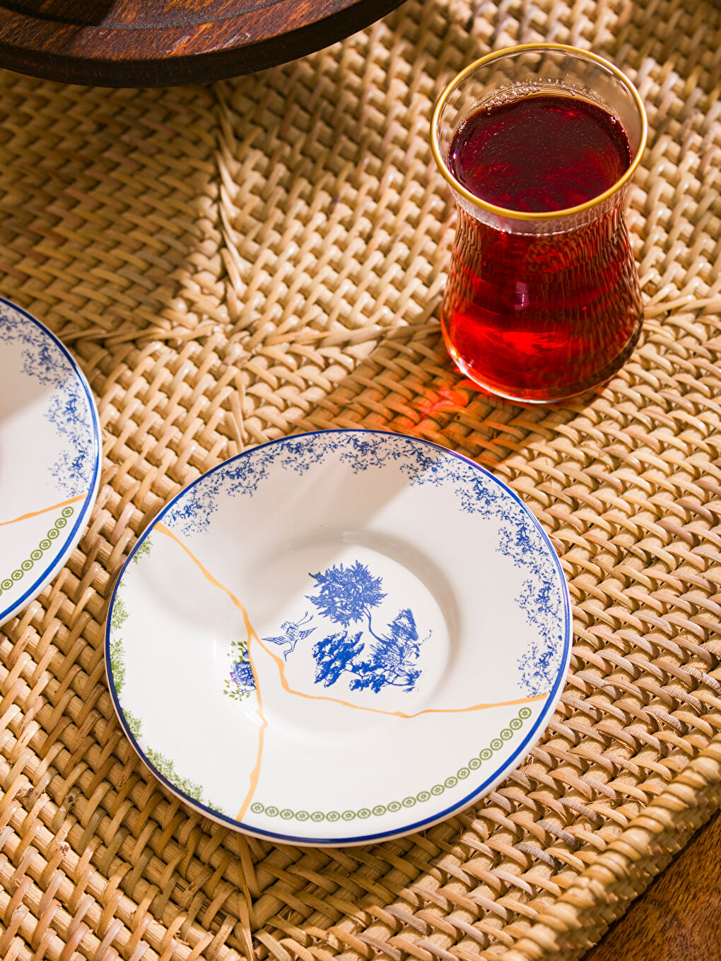 4-Person Printed Tea Glass Set 132 ml-3