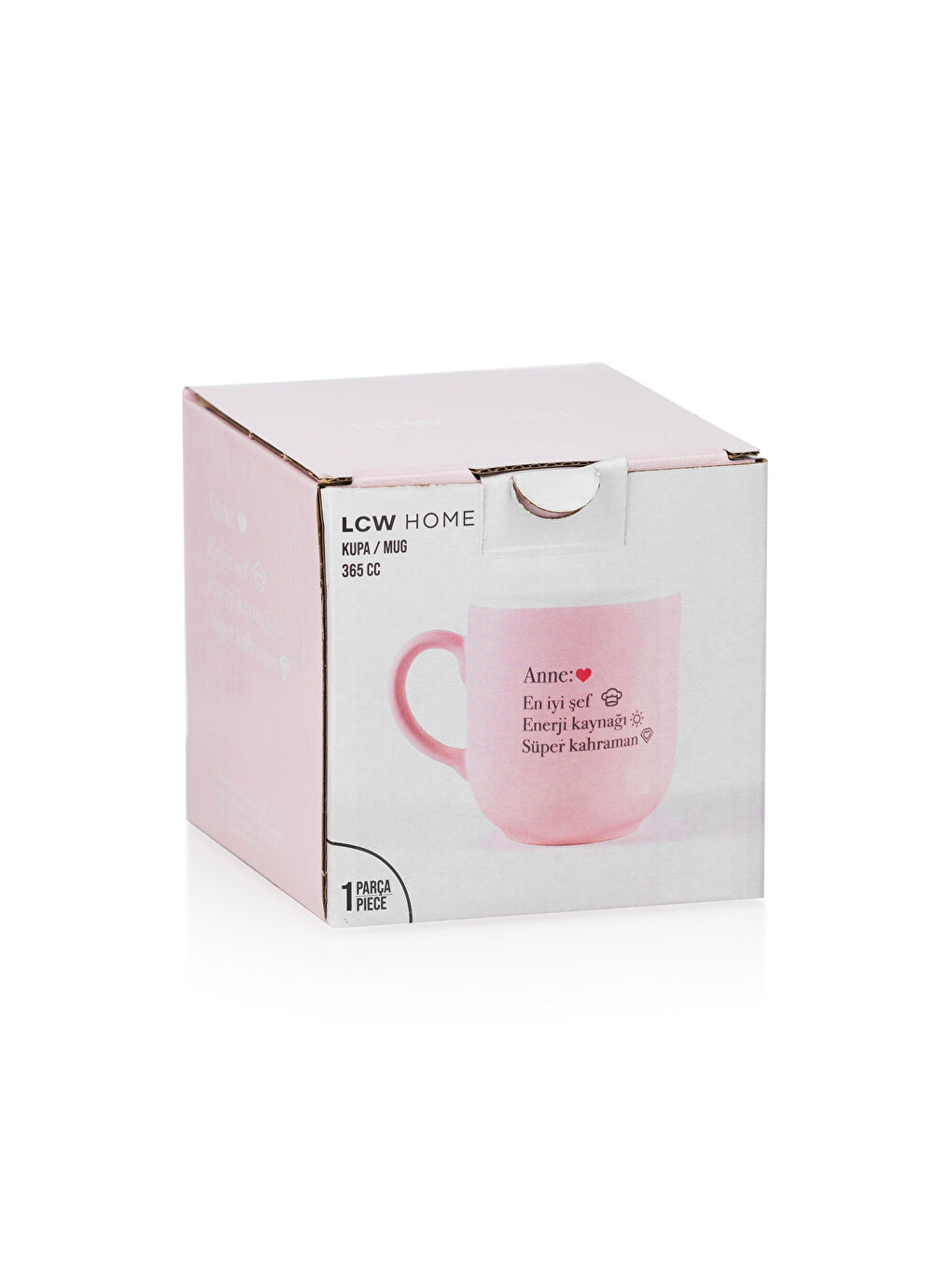 LCW HOME Pembe Baskılı Seramik Kupa 365 ml - 3