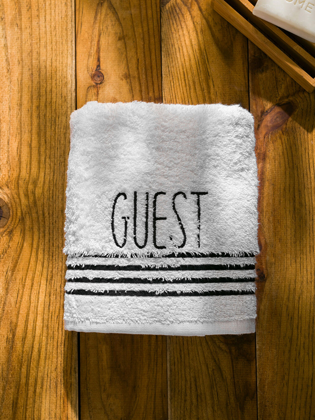Text Embroidered Face Towel 50x80 Cm -S4JS37Z8-J5E