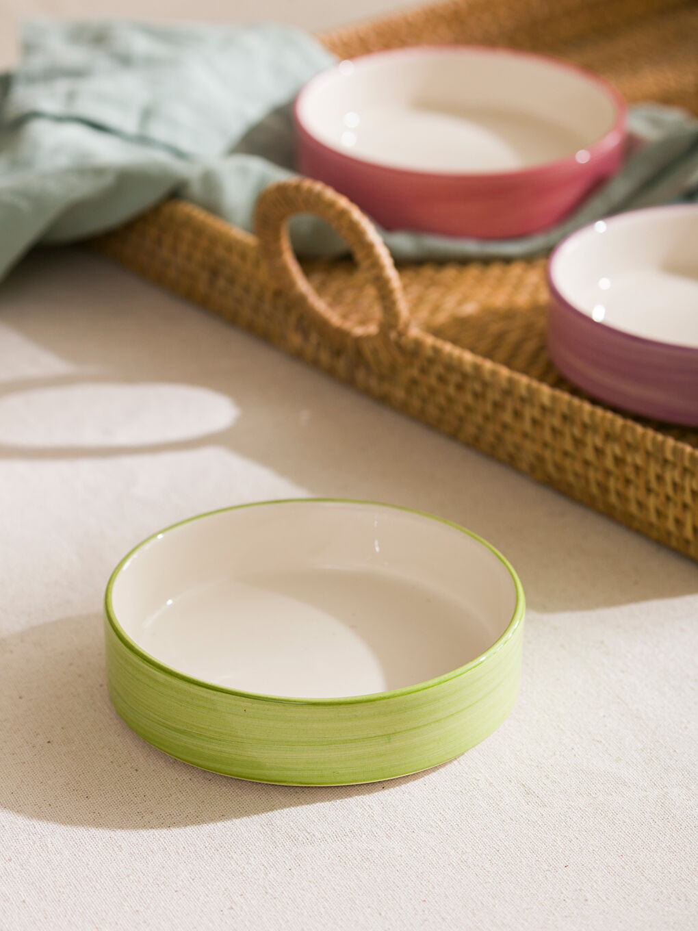 Plain Ceramic Bowl Set of 4 13 cm-3