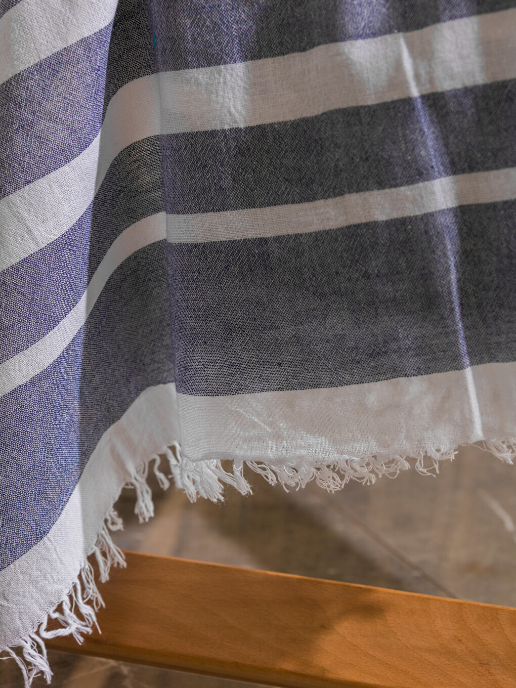 Striped Fringed Beach Towel 90x165 Cm-2